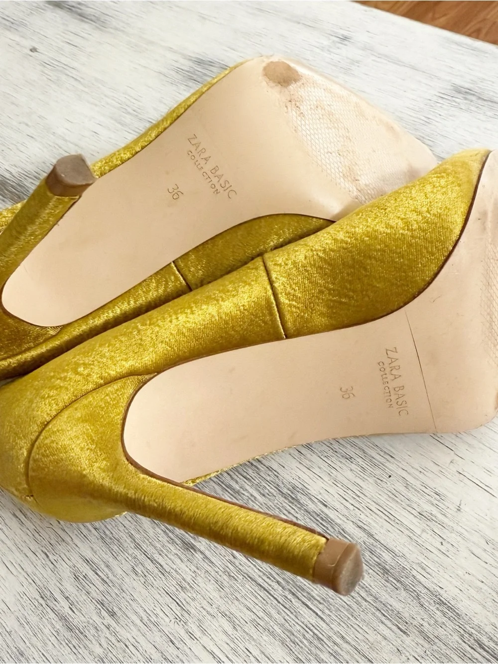 Zara Peacock Embroidered Pointed-Toe Stiletto Heels size 36